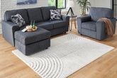 Bay Furniture Gallery - Ashley Furniture - Lambworth Rug - 7'10" x 10' Rug / Gray/Cream - R405341
